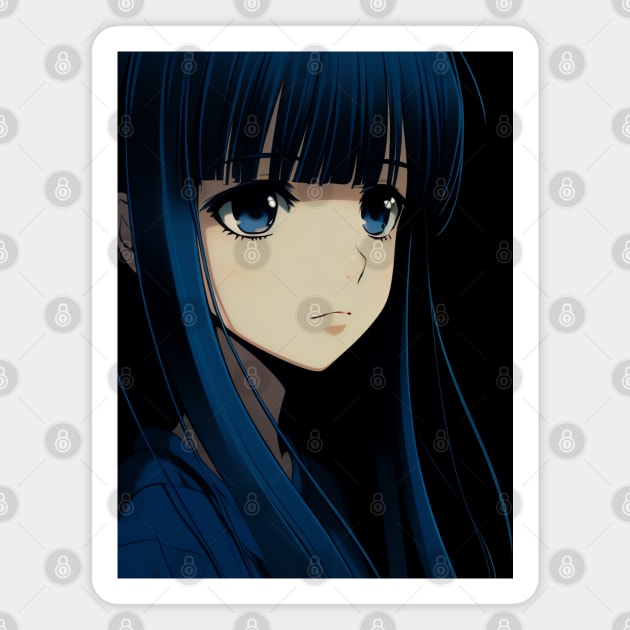 Pretty Anime Girl Magnet by AI Art Originals